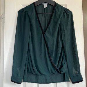 H&M emerald Green top size 6